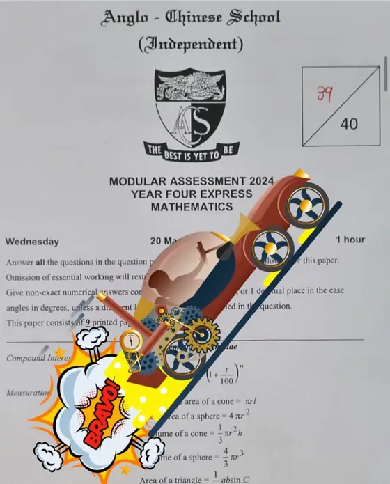 ACS (Independent) Year 4 Mathematics modular assessment, scored 39 out of 40